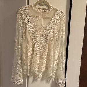 Endless Rose Lace Blouse - Cream